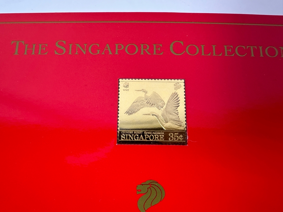 (4) Rare 1995 Limited Edition The Singapore Collection 925 Sterling Silver Proof Ingots By The Singapore Mint And Singapore Philatelic Museum Limited To 3,800 Sets 151.2g [Photo 4]