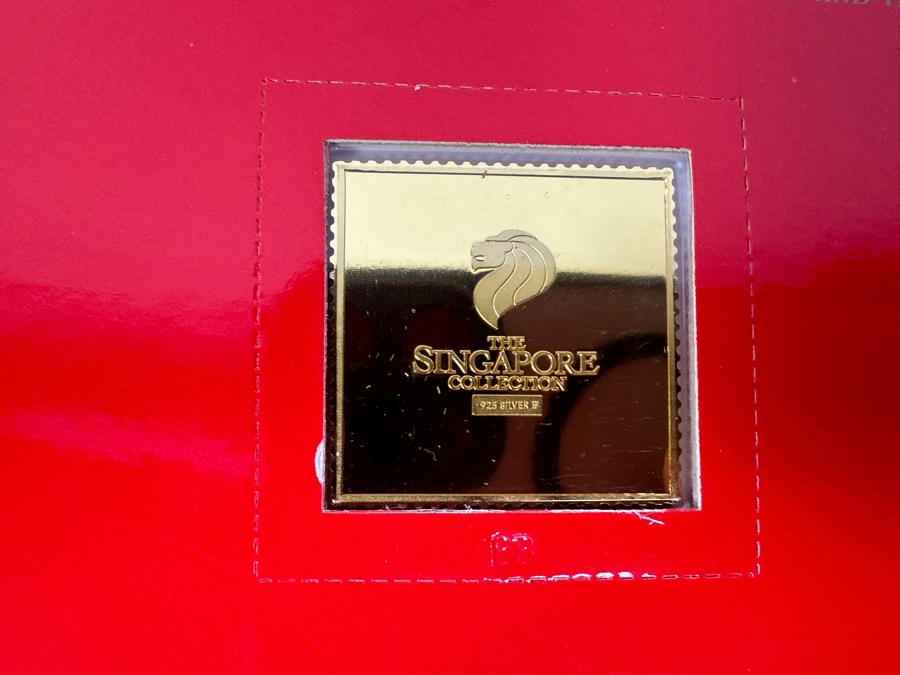 (4) Rare 1995 Limited Edition The Singapore Collection 925 Sterling Silver Proof Ingots By The Singapore Mint And Singapore Philatelic Museum Limited To 3,800 Sets 151.2g [Photo 10]