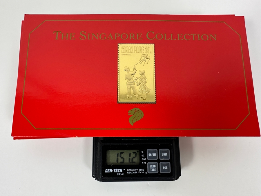 (4) Rare 1995 Limited Edition The Singapore Collection 925 Sterling Silver Proof Ingots By The Singapore Mint And Singapore Philatelic Museum Limited To 3,800 Sets 151.2g [Photo 12]