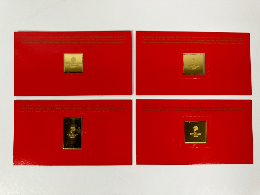 (4) Rare 1995 Limited Edition The Singapore Collection 925 Sterling Silver Proof Ingots By The Singapore Mint And Singapore Philatelic Museum Limited To 3,800 Sets 151.2g [Photo 7]