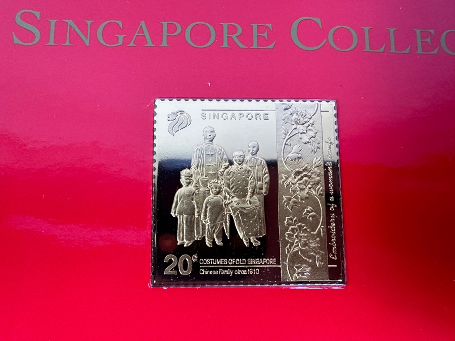 (4) Rare 1995 Limited Edition The Singapore Collection 925 Sterling Silver Proof Ingots By The Singapore Mint And Singapore Philatelic Museum Limited To 3,800 Sets 151.2g [Photo 6]