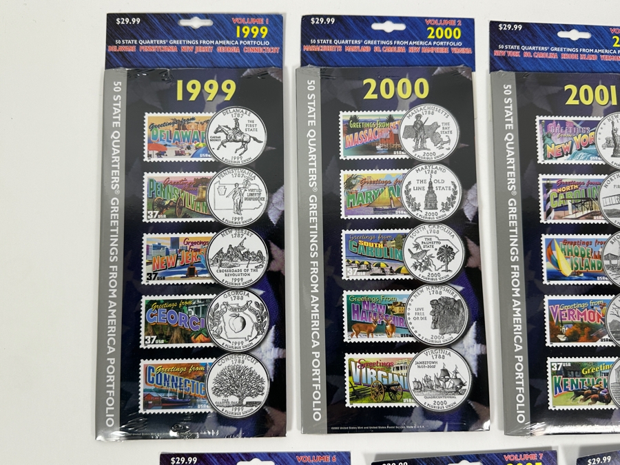 Sealed Sets Of 1999 State Quarters Volumes 1,2,3,4,5,6,7,8,9 Retails $270 [Photo 2]