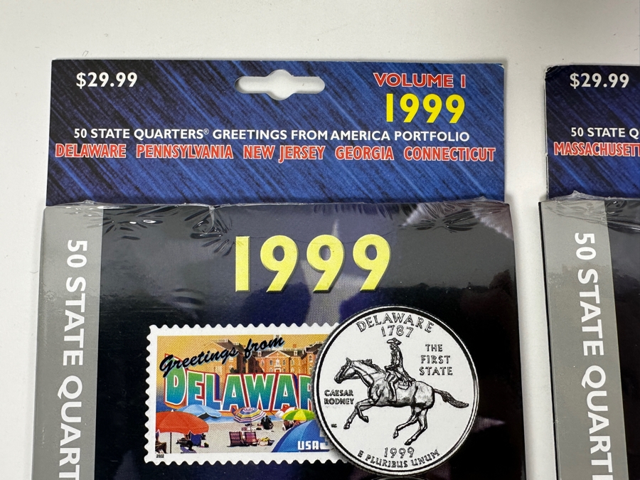 Sealed Sets Of 1999 State Quarters Volumes 1,2,3,4,5,6,7,8,9 Retails $270 [Photo 3]
