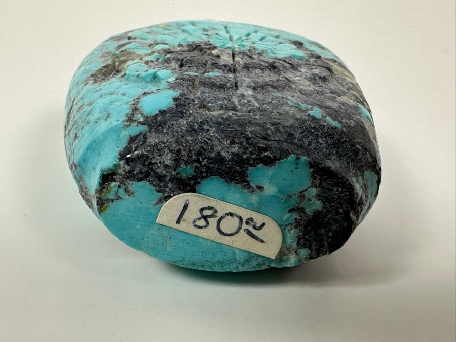 Vintage Chinese Carved Turquoise Snuff Bottle 2.5H [Photo 7]