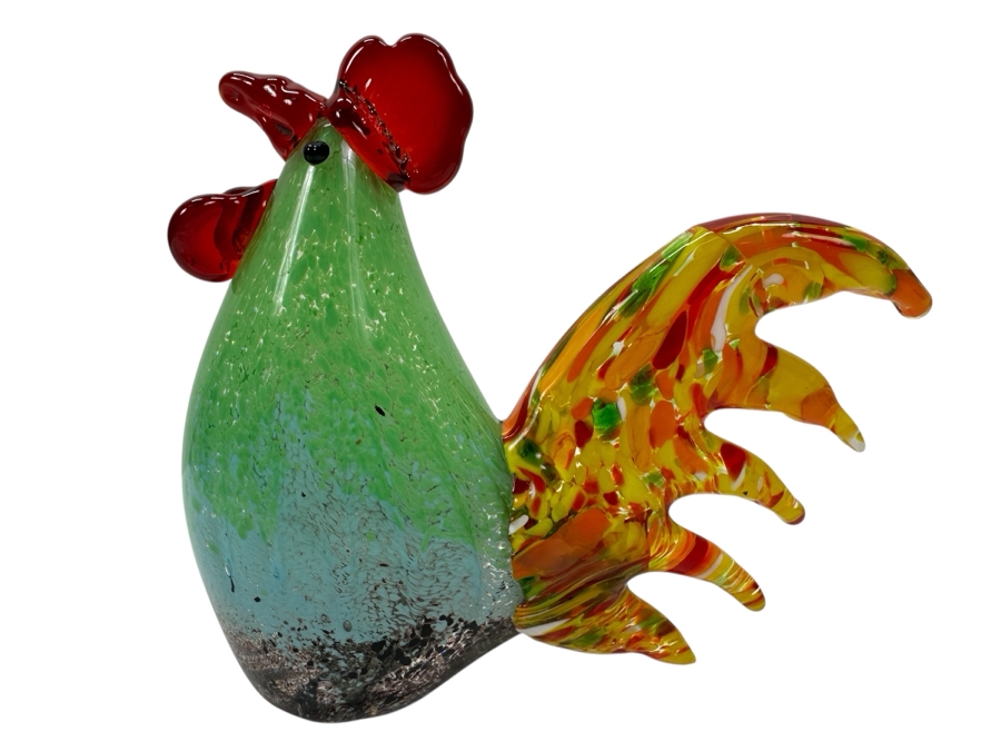 Vintage Italian Murano Art Glass Rooster 7.5H [Photo 1]