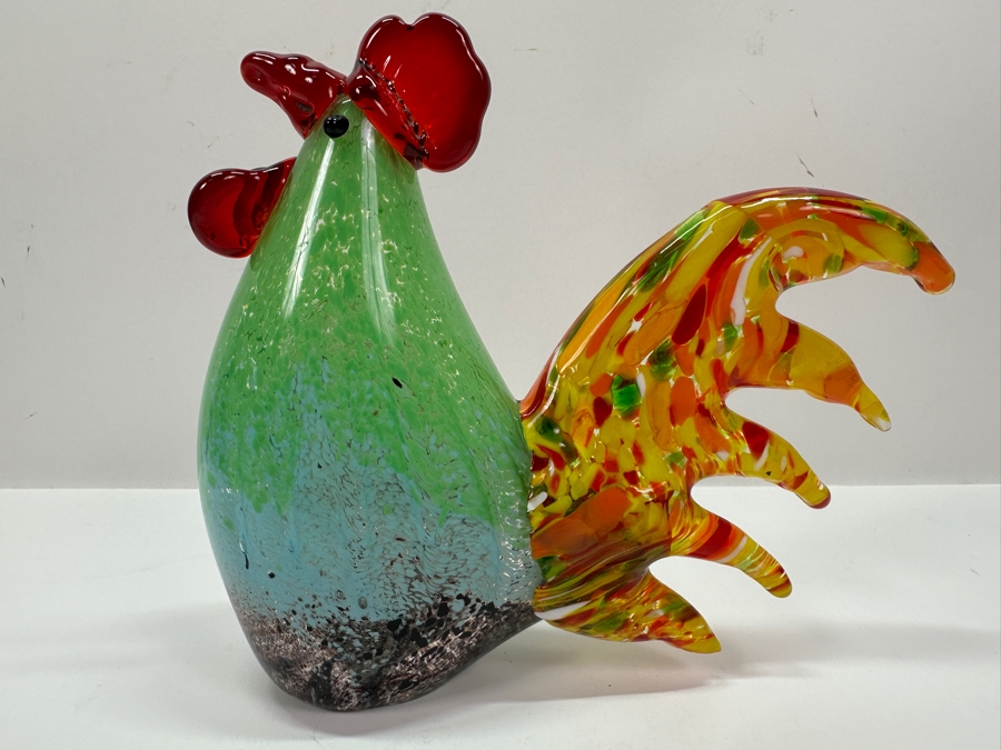 Vintage Italian Murano Art Glass Rooster 7.5H [Photo 2]