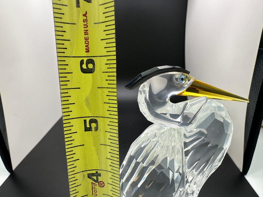 Swarovski Crystal Silver Heron Figurine with Box #221627 6'H [Photo 4]