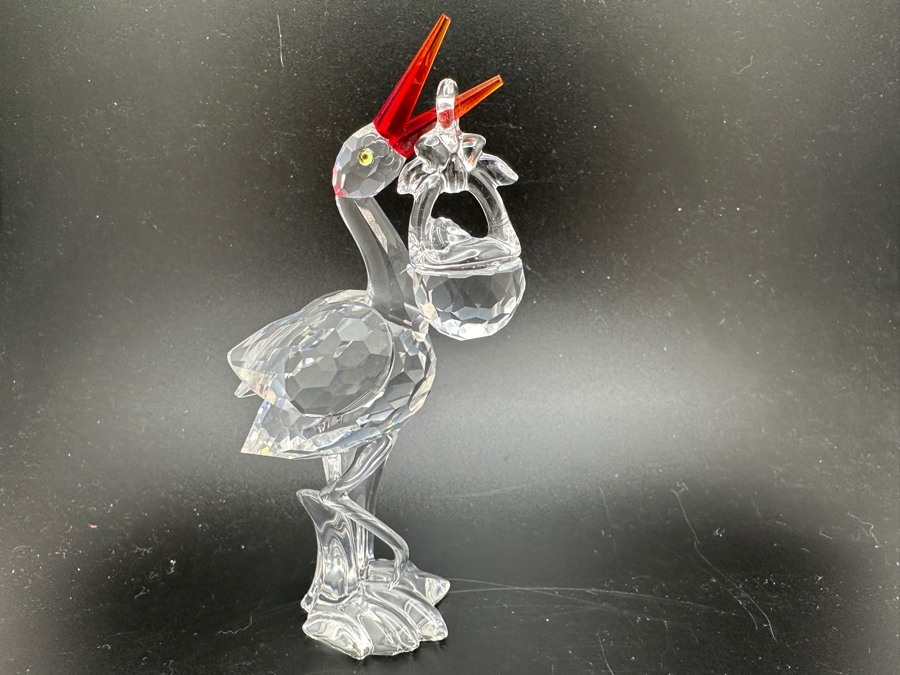Swarovski Crystal Stork Figurine with Box 659401 4.5'H [Photo 2]