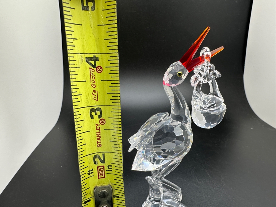 Swarovski Crystal Stork Figurine with Box 659401 4.5'H [Photo 6]