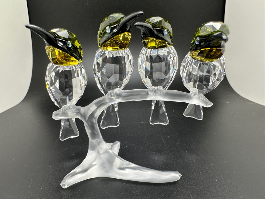 Swarovski Crystal Figurine Bee Eaters with Box 1048013 3'H [Photo 2]
