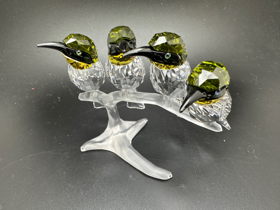 Swarovski Crystal Figurine Bee Eaters with Box 1048013 3'H [Photo 9]