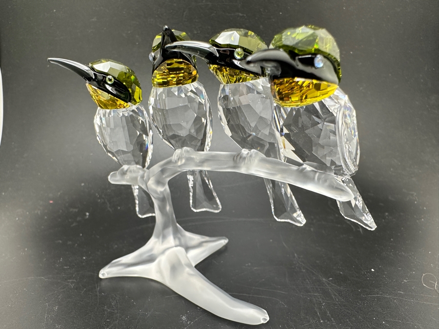 Swarovski Crystal Figurine Bee Eaters with Box 1048013 3'H [Photo 7]