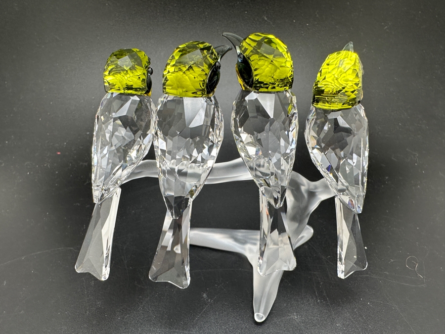 Swarovski Crystal Figurine Bee Eaters with Box 1048013 3'H [Photo 11]