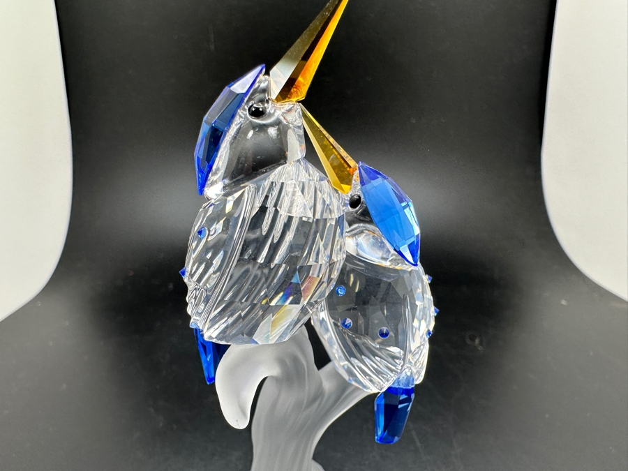 Swarovski Crystal Malachite Kingfishers with Box 623323 4'H [Photo 4]