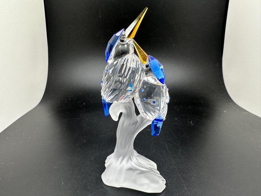 Swarovski Crystal Malachite Kingfishers with Box 623323 4'H [Photo 3]
