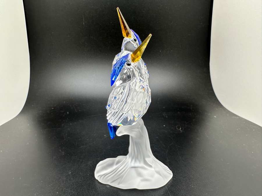 Swarovski Crystal Malachite Kingfishers with Box 623323 4'H [Photo 7]