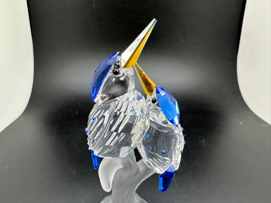 Swarovski Crystal Malachite Kingfishers with Box 623323 4'H [Photo 5]