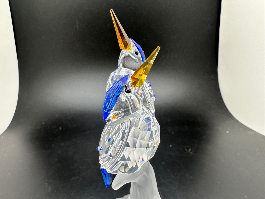 Swarovski Crystal Malachite Kingfishers with Box 623323 4'H [Photo 8]
