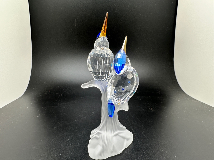 Swarovski Crystal Malachite Kingfishers with Box 623323 4'H [Photo 6]
