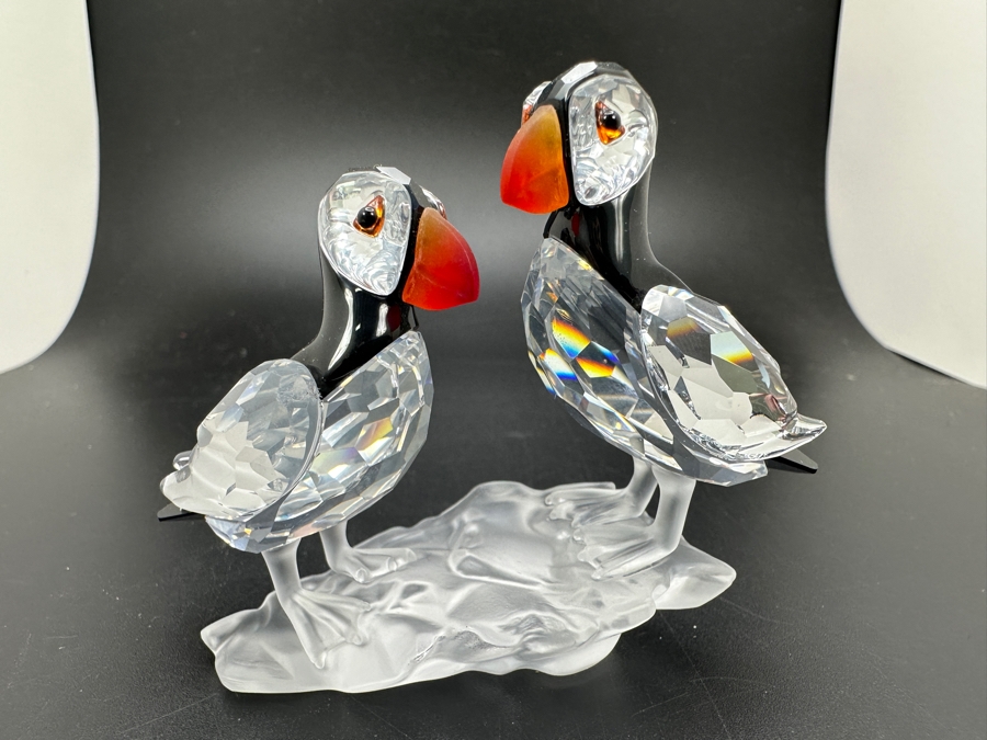Swarovski Crystal Puffins #261643 with Box 2.5'H [Photo 3]
