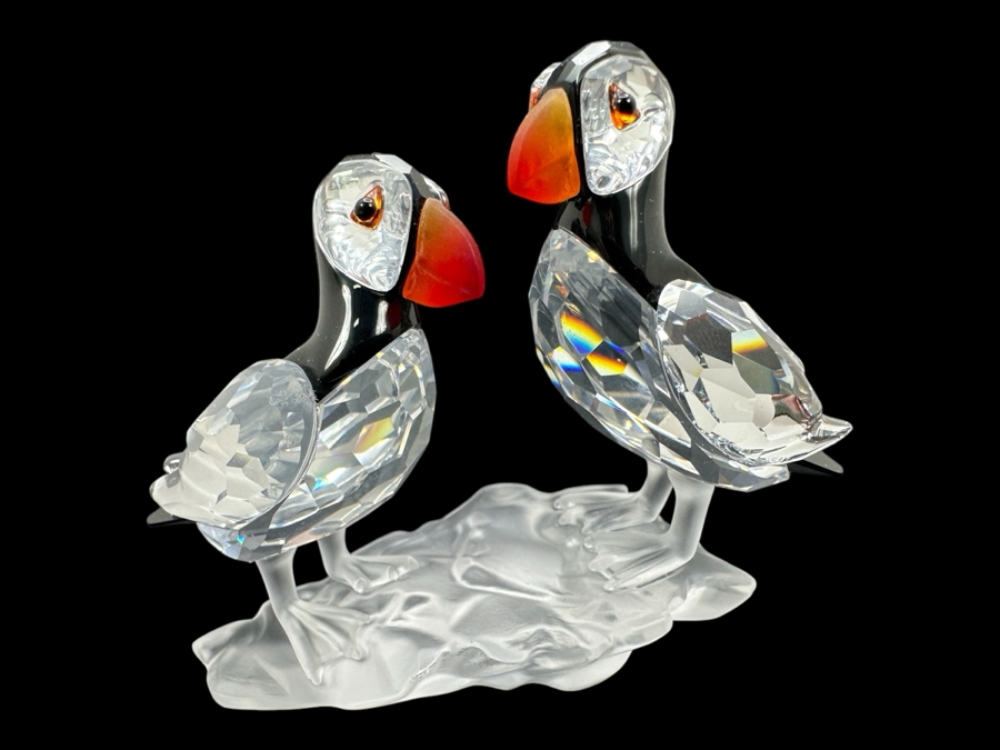 Swarovski Crystal Puffins #261643 with Box 2.5'H [Photo 1]