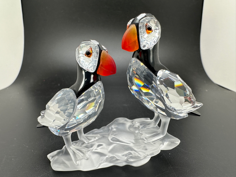 Swarovski Crystal Puffins #261643 with Box 2.5'H [Photo 2]
