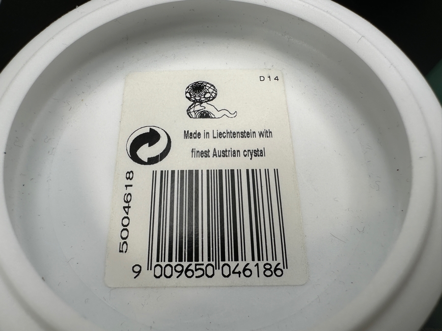 Swarovski Crystal Lovlots Kiki the Monkey #5004619 and Hebi the Snake #5004618 with Boxes and Mirrors 1.5'H [Photo 10]