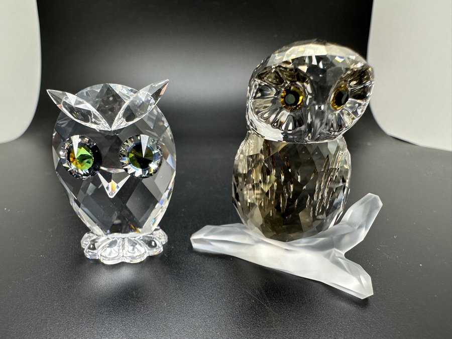 Swarovski Crystal Woodland Friends #7636 and Feathered Friends #1003326 with Boxes 1.5'H and 1.75'H [Photo 3]