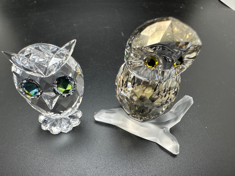 Swarovski Crystal Woodland Friends #7636 and Feathered Friends #1003326 with Boxes 1.5'H and 1.75'H [Photo 6]