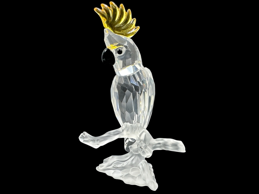 Swarovski Crystal Cockatoo #261635 with Box 3.25'H