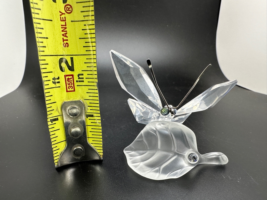 Swarovski Crystal Butterfly on Leaf #182920 with Box 2'H [Photo 7]