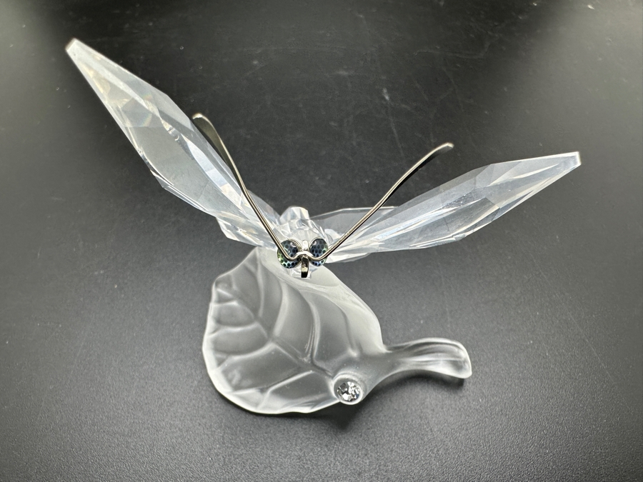 Swarovski Crystal Butterfly on Leaf #182920 with Box 2'H [Photo 4]