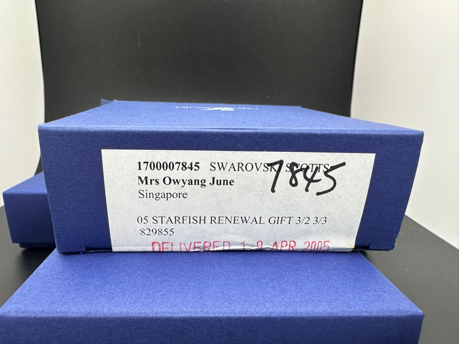 Swarovski Crystal Starfish, Spiral Shell and Shell with Boxes 2' - 2.25'H [Photo 8]