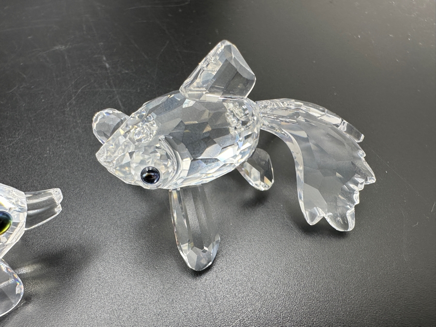Swarovski Crystal Fish #162888 and Telescope Fish #631103 with Boxes 2' - 2.25'W [Photo 6]
