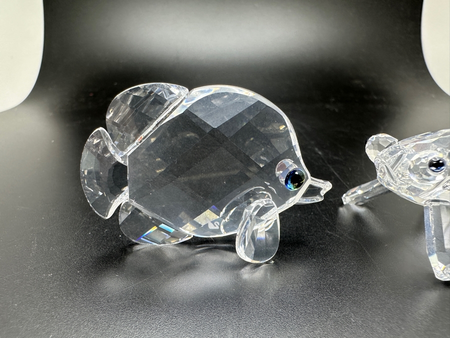 Swarovski Crystal Fish #162888 and Telescope Fish #631103 with Boxes 2' - 2.25'W [Photo 4]