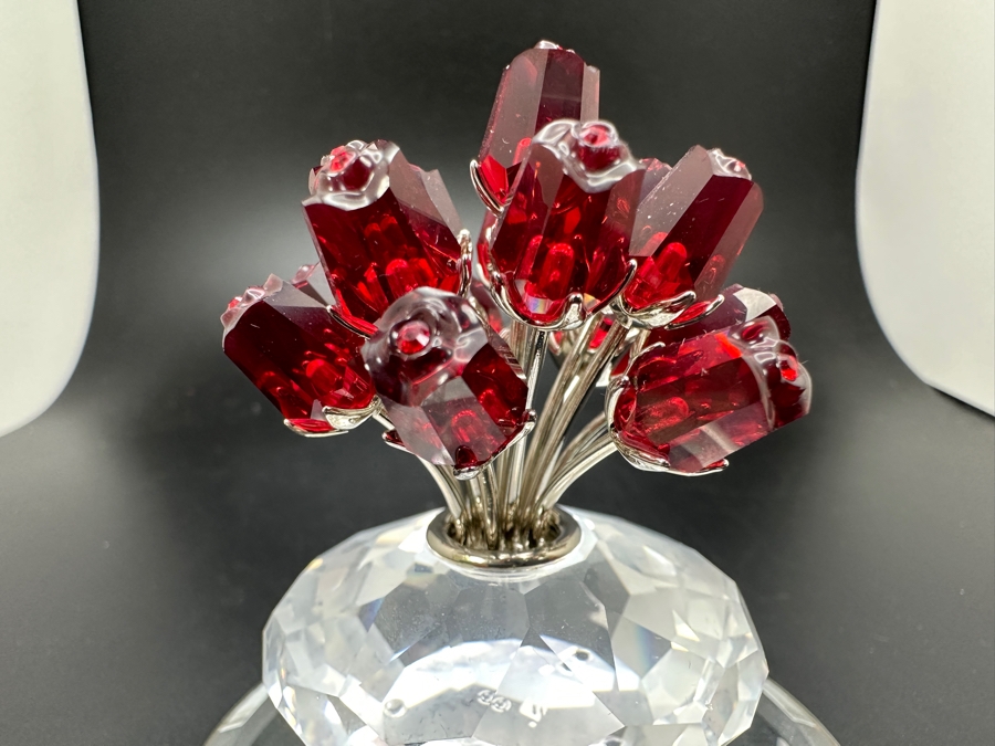 Swarovski Crystal Vase of Roses #283394 with Box 3'H [Photo 4]