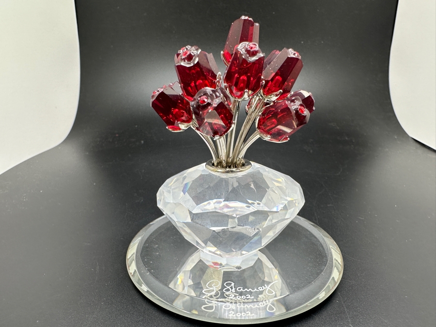 Swarovski Crystal Vase of Roses #283394 with Box 3'H [Photo 2]