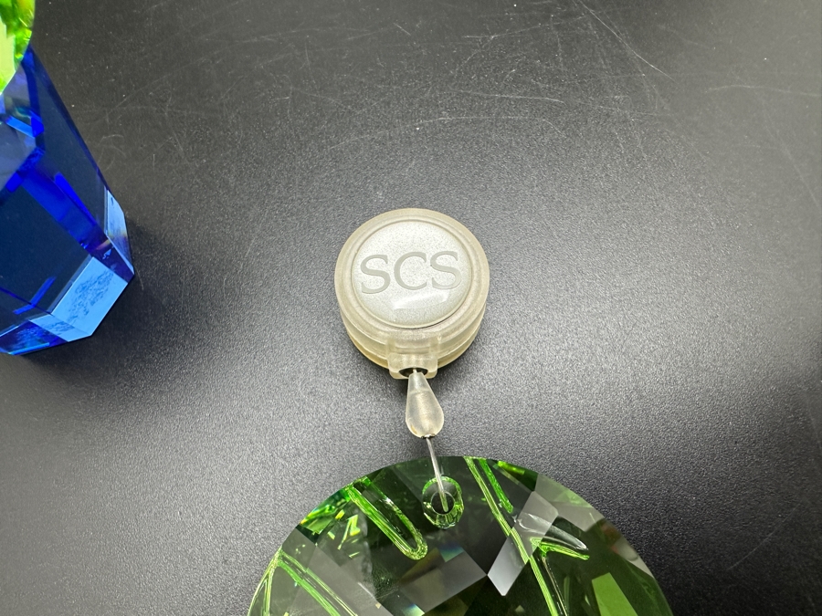 Swarovski Crystal Potted Plant #296598, Window Ornament #905542 and Rocking Snowman #1005414 with Two Boxes 1.5' - 3.75'H [Photo 5]