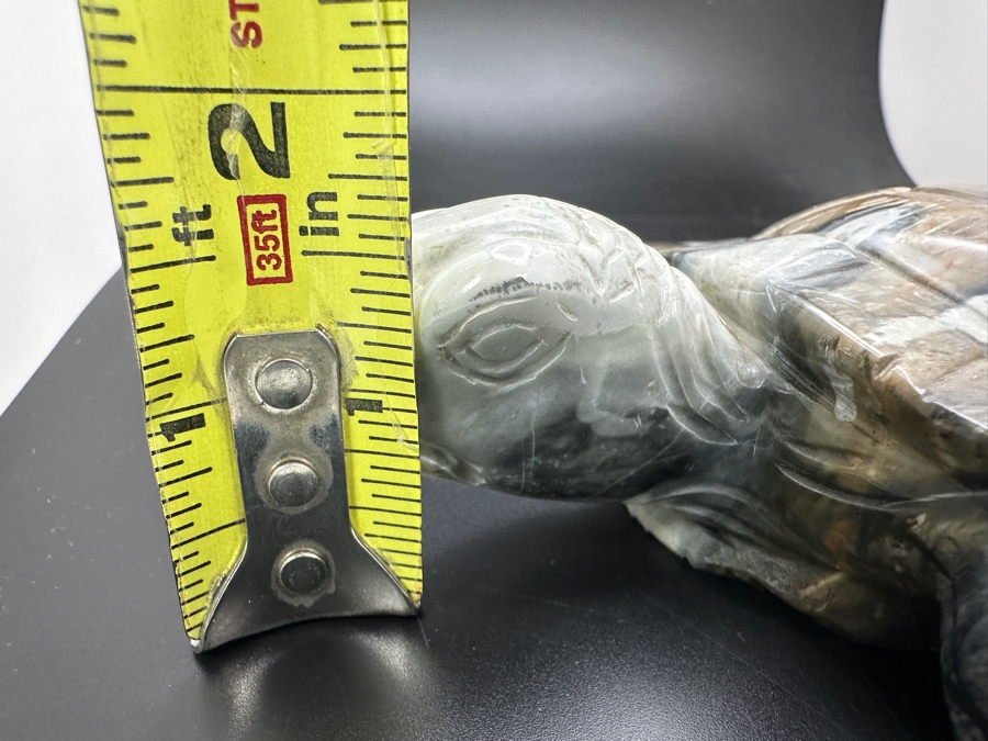 Carved Picasso Jasper Turtle Figurine 7W X 5.5D X 1.5H 895g [Photo 14]