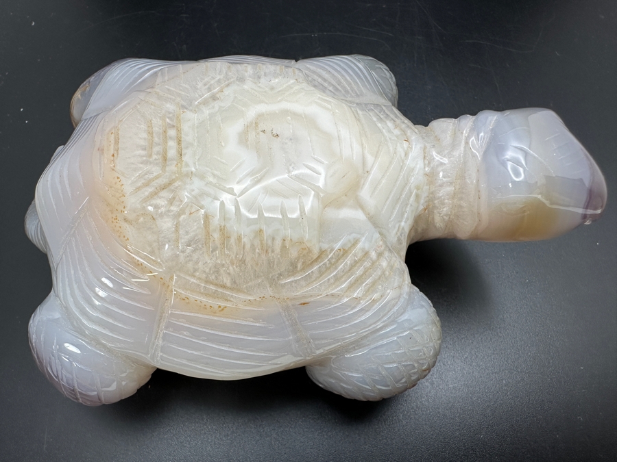 Carved Agate Turtle Figurine 5W X 4D X 1.5H 596g [Photo 7]