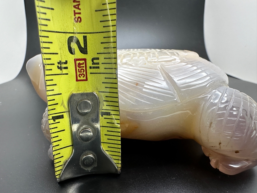 Carved Agate Turtle Figurine 5W X 4D X 1.5H 596g [Photo 16]