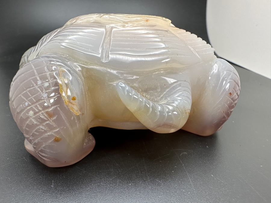 Carved Agate Turtle Figurine 5W X 4D X 1.5H 596g [Photo 11]
