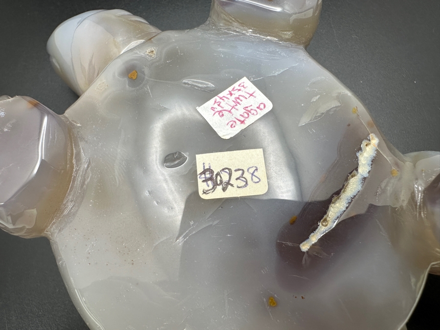 Carved Agate Turtle Figurine 5W X 4D X 1.5H 596g [Photo 14]