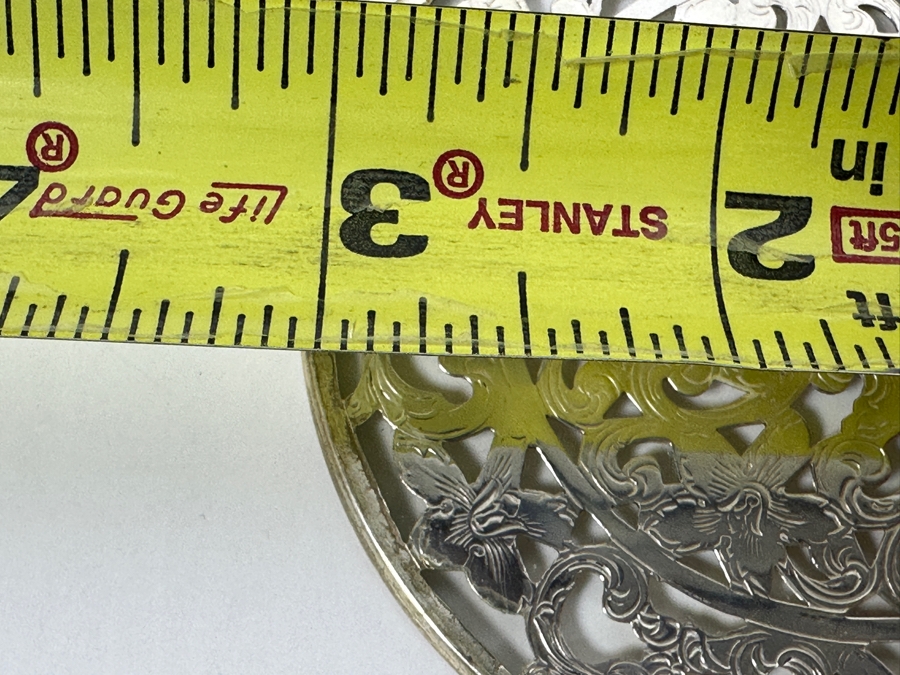 (6) Sterling Silver / Glass Drink Coasters [Photo 6]