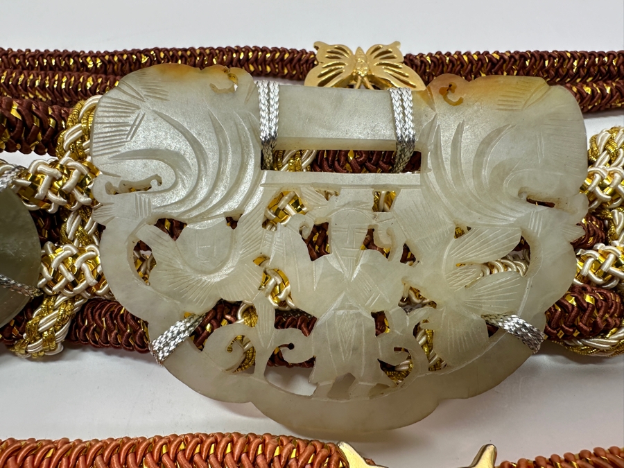 (3) Carved Jade Belts 28'L [Photo 6]