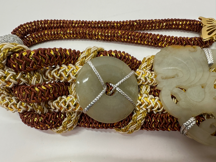 (3) Carved Jade Belts 28'L [Photo 7]