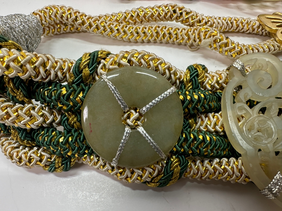 (3) Carved Jade Belts 28'L [Photo 3]