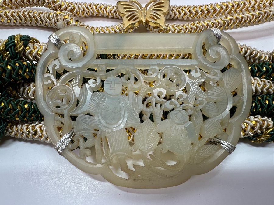 (3) Carved Jade Belts 28'L [Photo 2]