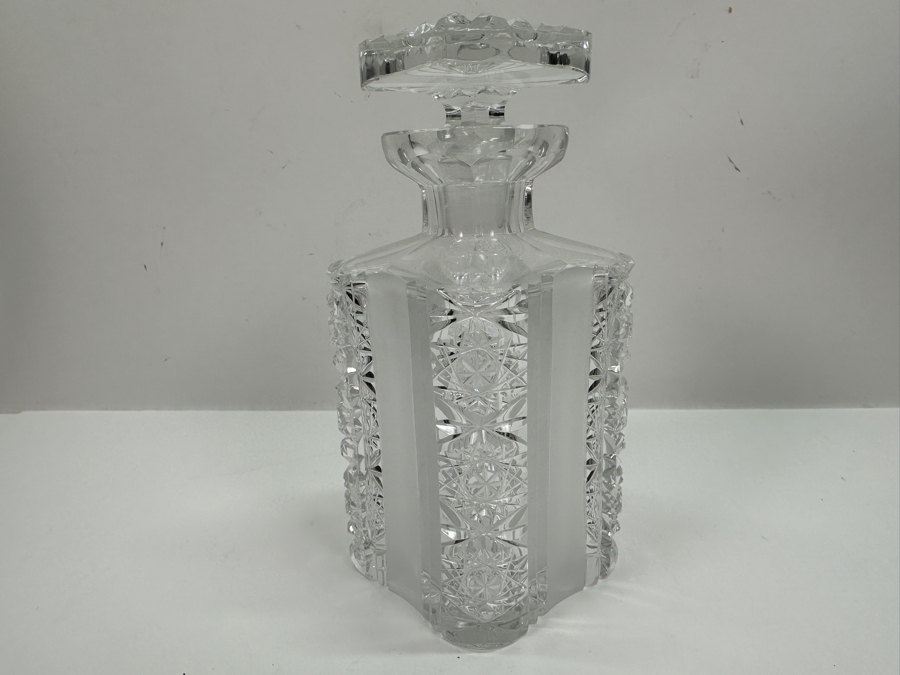 Vintage Bohemia Hand Cut Lead Crystal Liquor Decanter 8.5H [Photo 5]