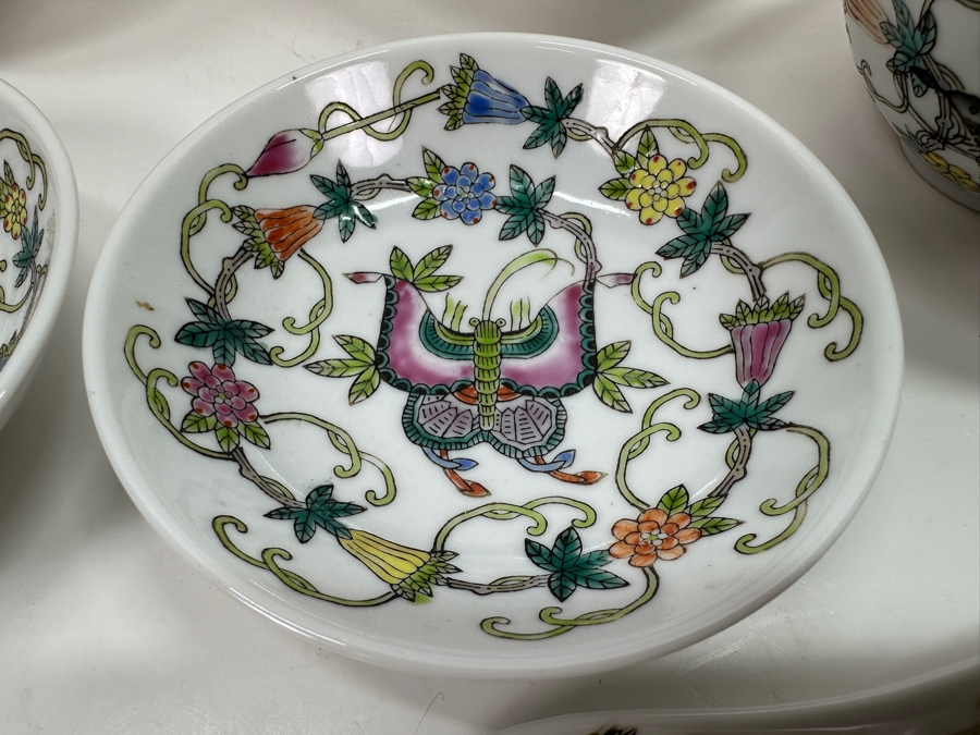 Vintage Chinese (4) Bowls, (2) Dishes And (2) Spoons [Photo 3]